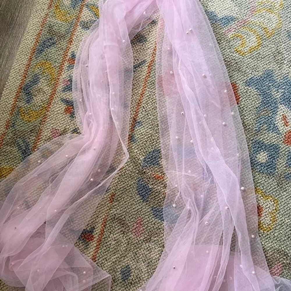 Tulle with Pearls Scarf